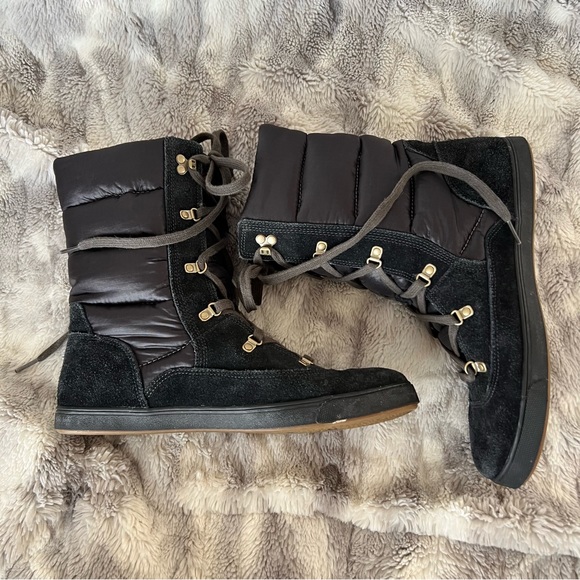 Timberland EUC Black Suede Deering Puffer Winter Boots Size 10 - Picture 8 of 10